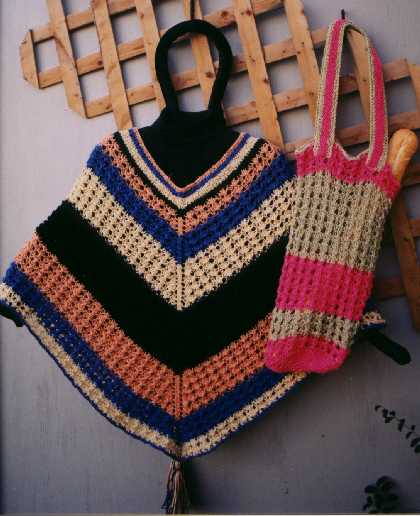 Double Trapezoid Poncho & Tote